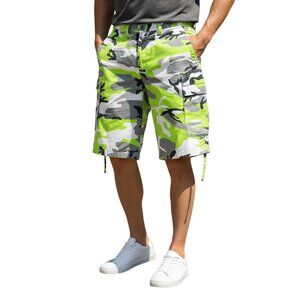 Regal Wear Cargo Shorts Mens 38 Green Camo Utility Pocket Streetwear